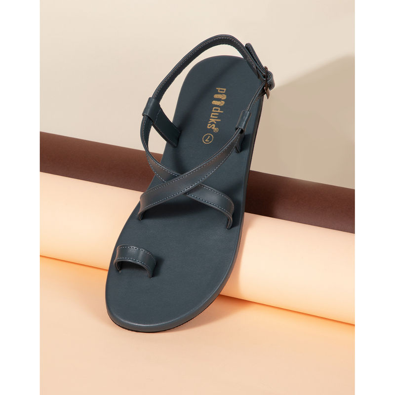 Paaduks Sko Men Comfort Midnight Blue Eco - Friendly Sandals (UK 6)