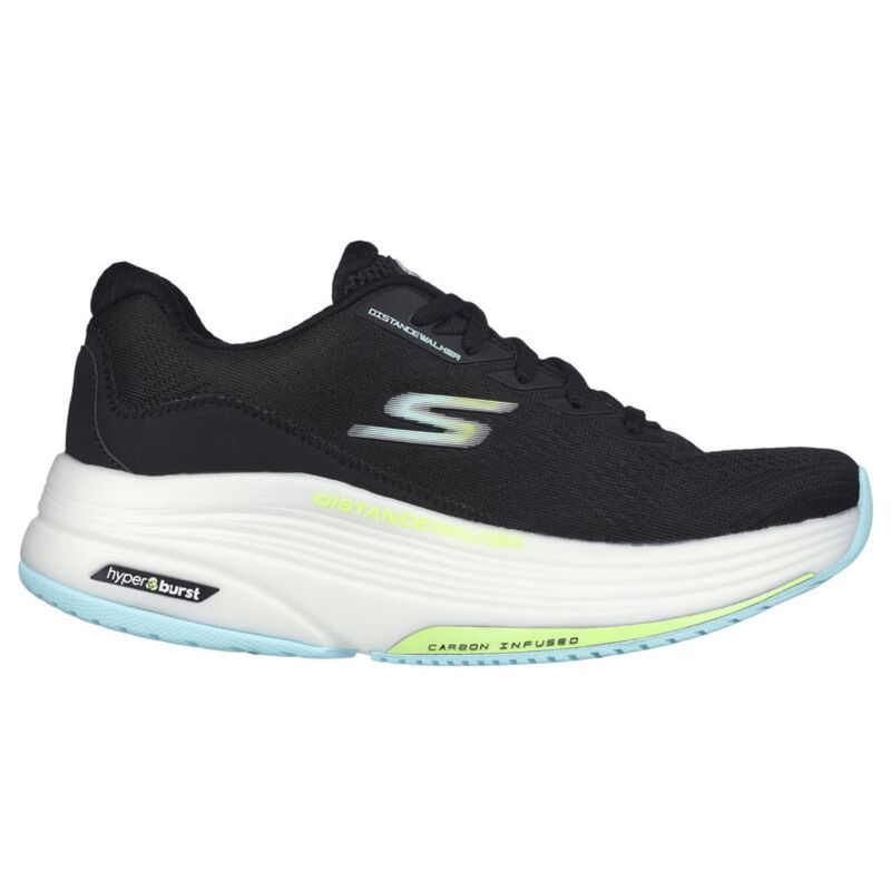 SKECHERS GO WALK DISTANCE WALKER Black Walking Shoes (UK 2)