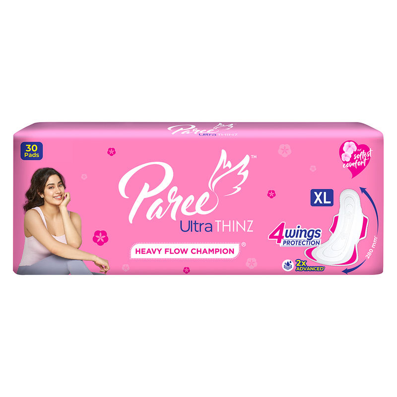 Paree Ultra Thinz XL-30 Sanitary Pads Soft &Thin Pads Double Feathers for Extra Coverage