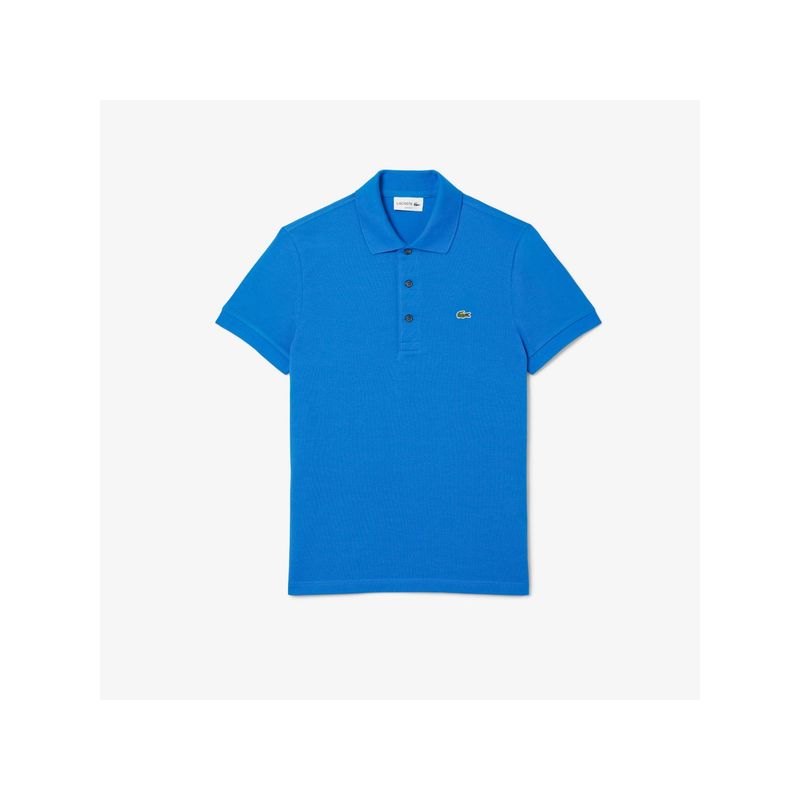 Lacoste Slim Fit Stretch Mini Pique Polo T-Shirt- Blue (S)