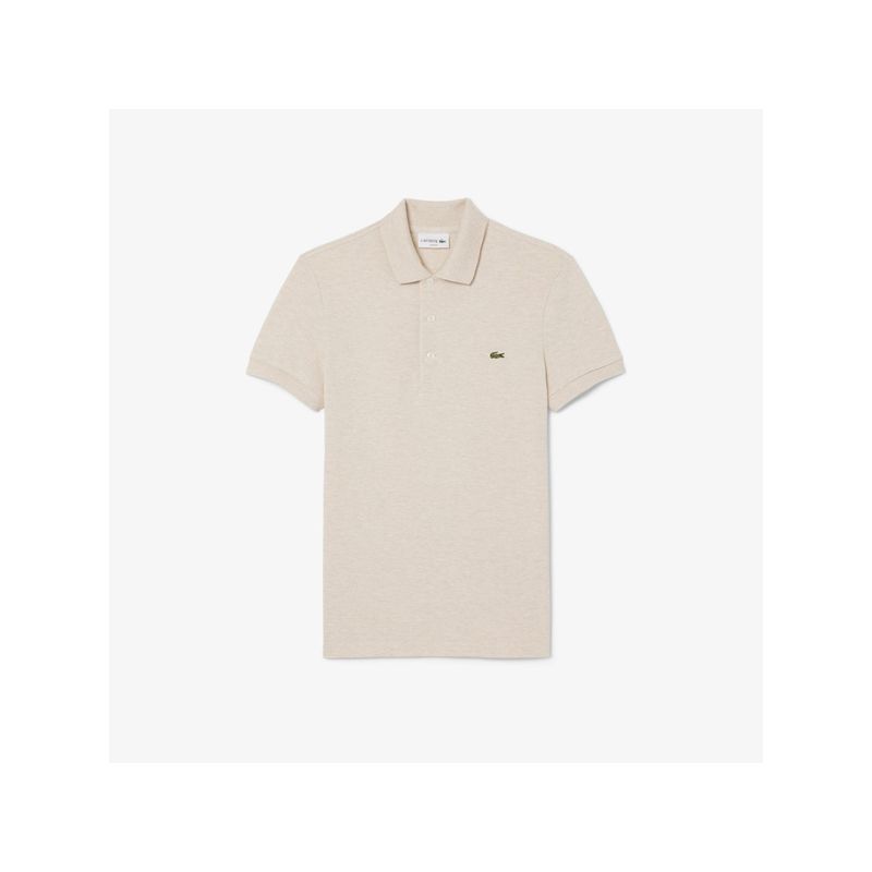 Lacoste Slim Fit Stretch Mini Pique Polo T-Shirt- Beige (S)