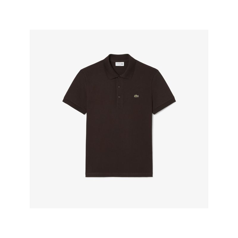 Lacoste Slim Fit Stretch Petit Pique Polo T-Shirt- Brown (M)