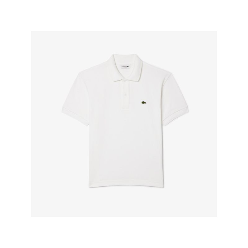 Lacoste Classic Fit L.12.12 Heavy Petit Pique Polo T-Shirt- White (L)