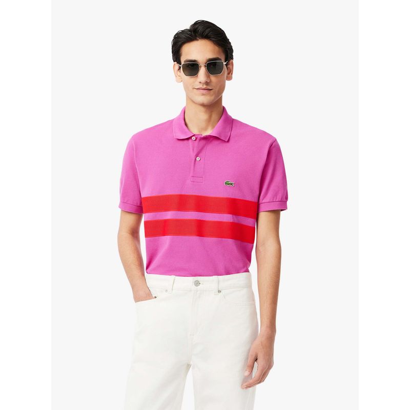 Lacoste French Made Classic Fit L.12.12 Polo T-Shirt- Pink (S)