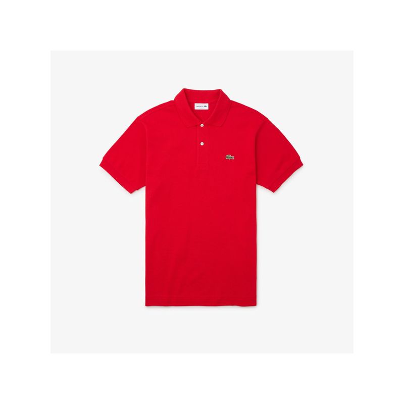 Lacoste Classic Fit L.12.12 Heavy Pique Polo T-Shirt- Red (L)