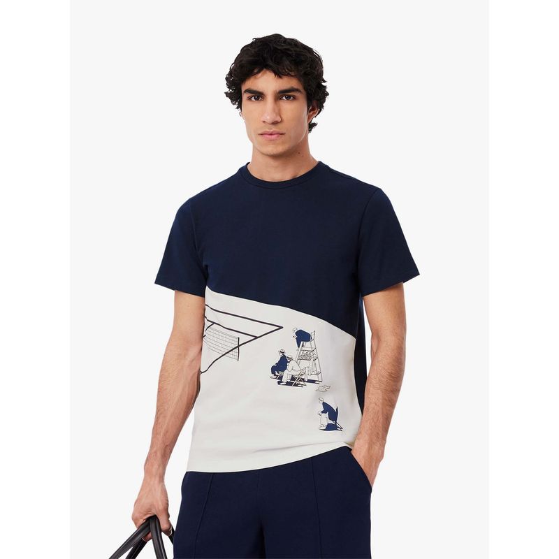 Lacoste Tennis Heritage T-Shirt- Navy Blue (S)