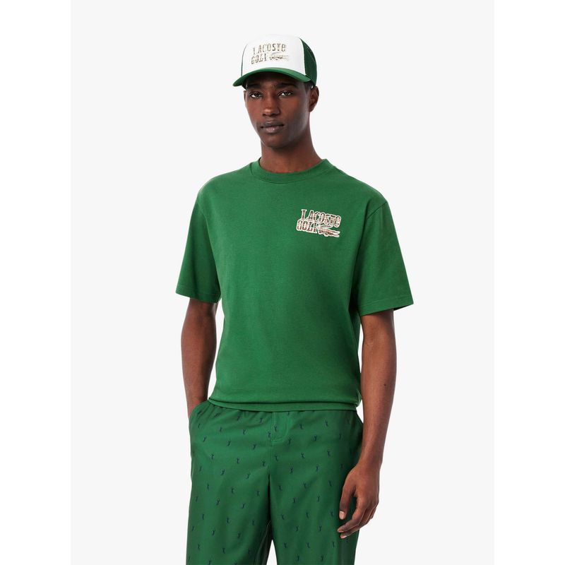 Lacoste Ultra Dry Print Golf T-Shirt- Green (S)