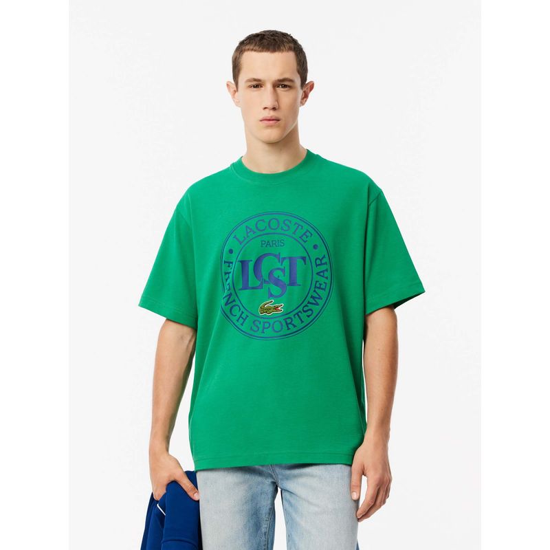 Lacoste Loose Fit Heavy Cotton T-Shirt- Green (L)