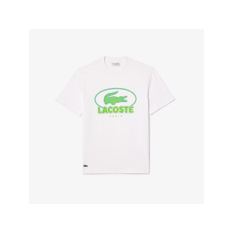 Lacoste Heavy Cotton Graphic T-Shirt- White (XL)
