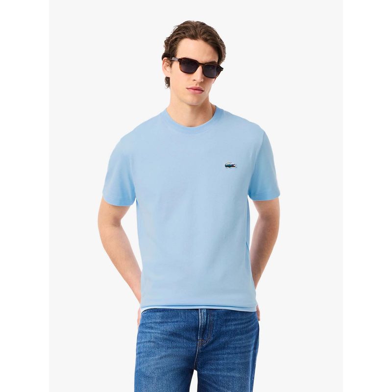 Lacoste Heavy Landscape Logo T-Shirt- Blue (XL)