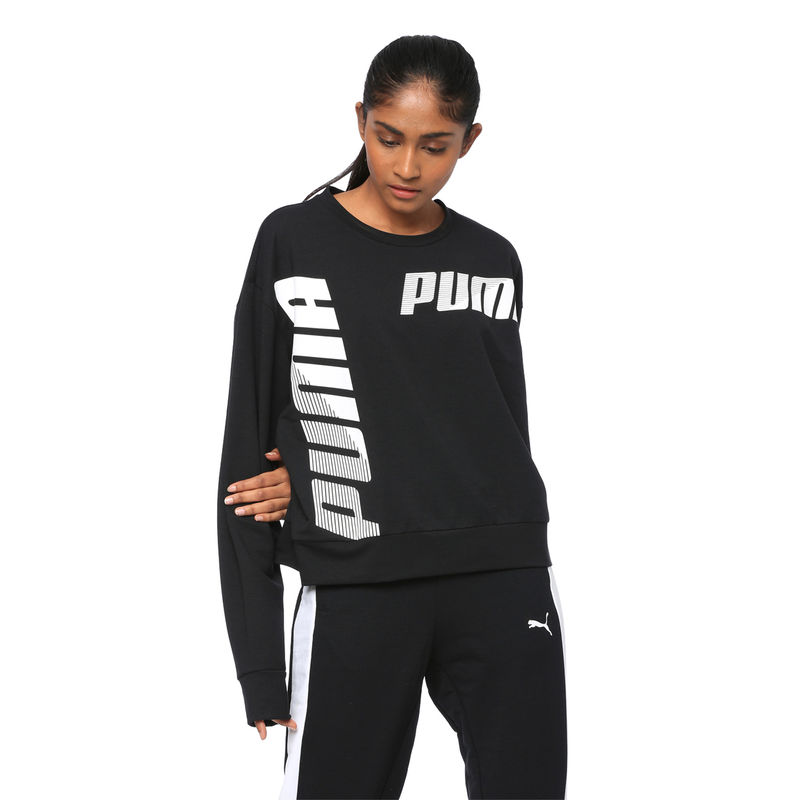 Puma Modern Sport Crew Women's Long Sleeve Sweater - Black (XL)