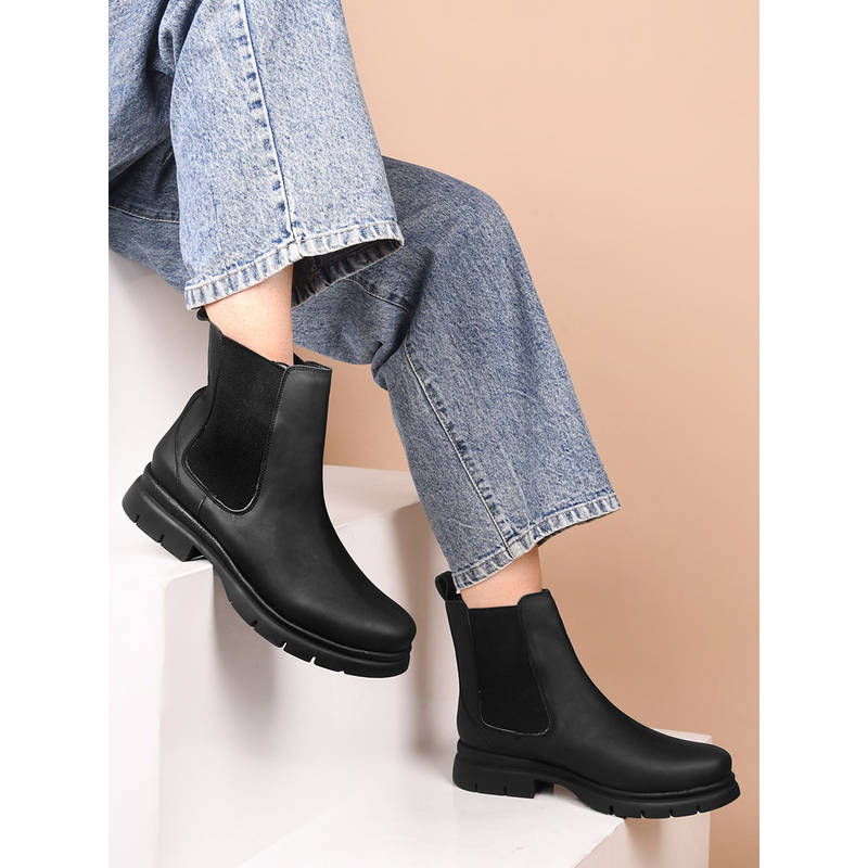 CLOG LONDON Women Black Chelsea Boots (EURO 36)