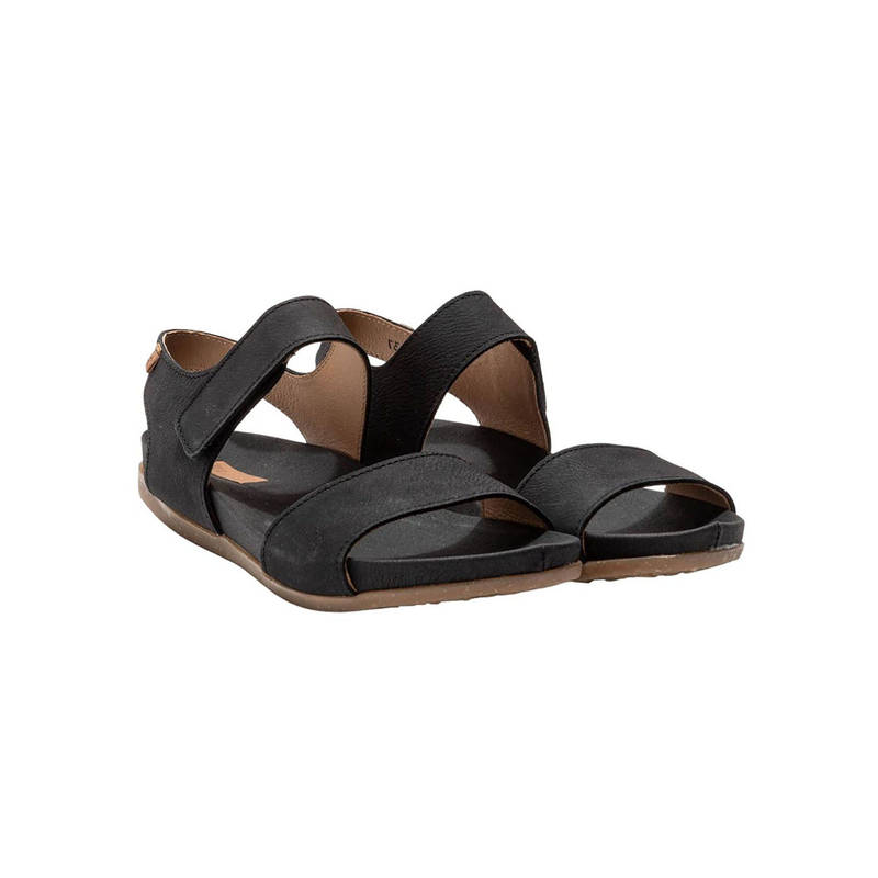 El Naturalista Black Embellished Leather Sandals (UK 3)