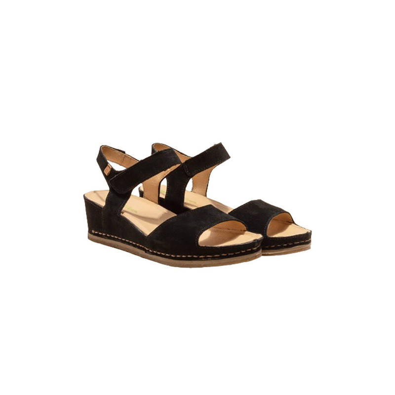 El Naturalista Black Embellished Leather Sandals (UK 4)