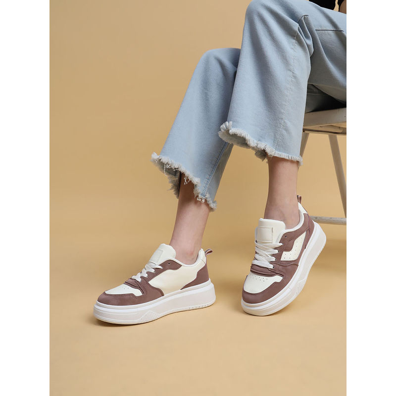 Truffle Collection Maroon Solid Casual Sneakers (UK 3)