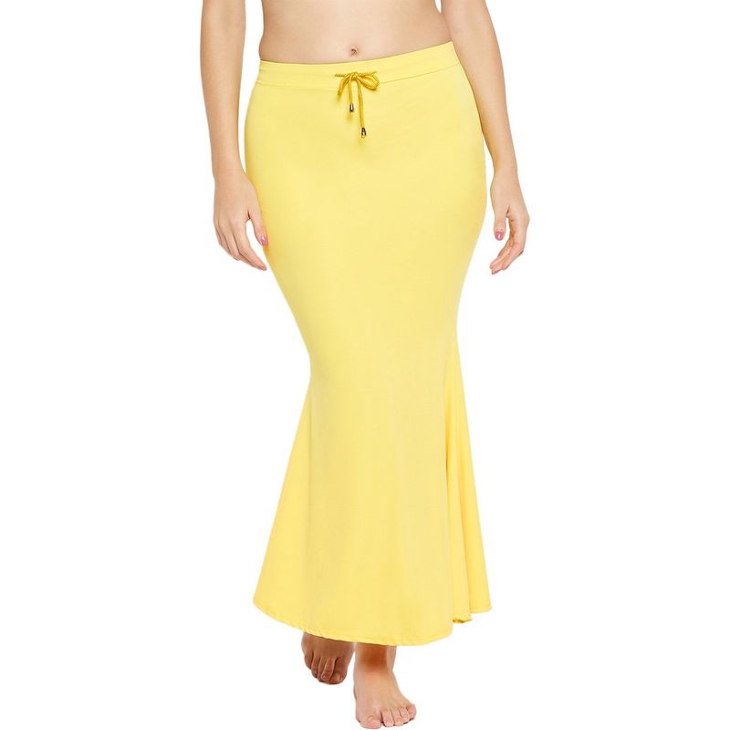 Secrets By Zerokaata Women Solid Mermaid Fit Saree Shapewear - Yellow (2XL)