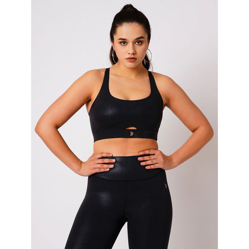 ODODOS Women's Halter Sports Bra - Padded Y-Back Wirefree Workout Top With Removable Pads