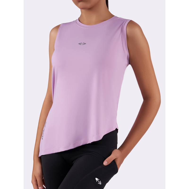 STRCH Play Core Solid Regular Fit Sleeveless Lavender Tank Top (2XL)