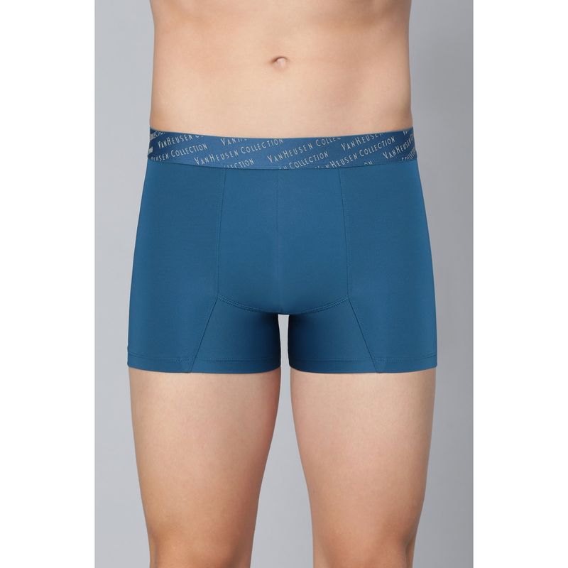 Van Heusen Men 4 Way Stretch & 3D Logo Waistband Tactel Trunks - Deep Water (M)