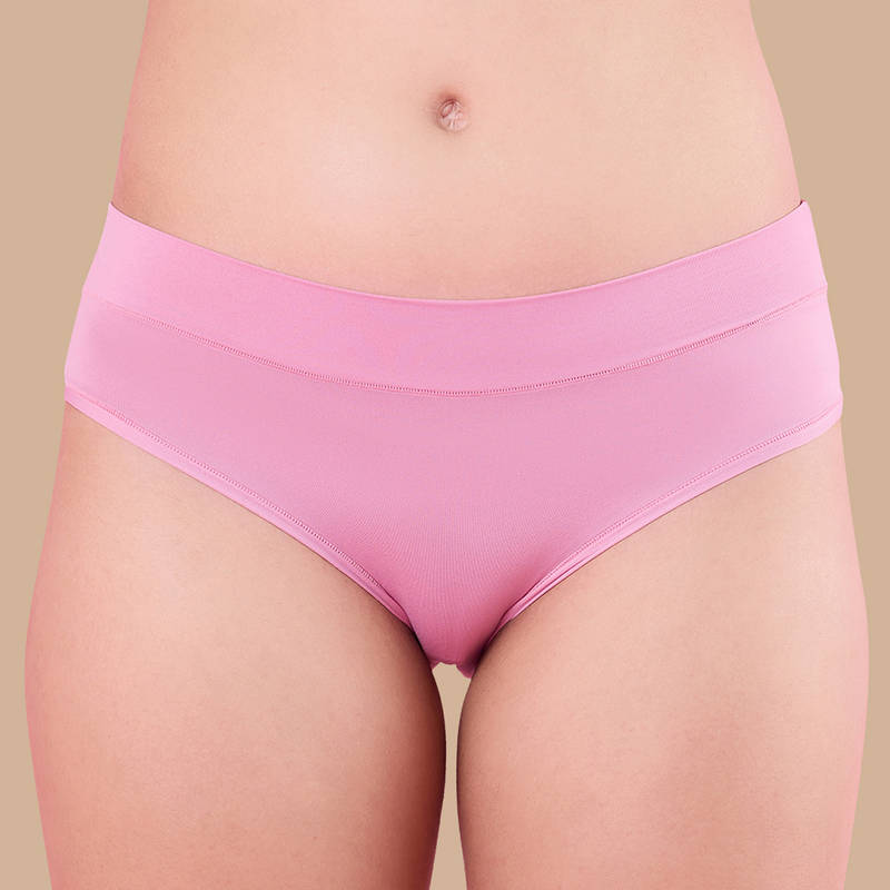 Adapt360° Barely There Hipster Panty with No-Roll, Dig-Free Fit & Cotton Gusset NYP342-Dark Pink