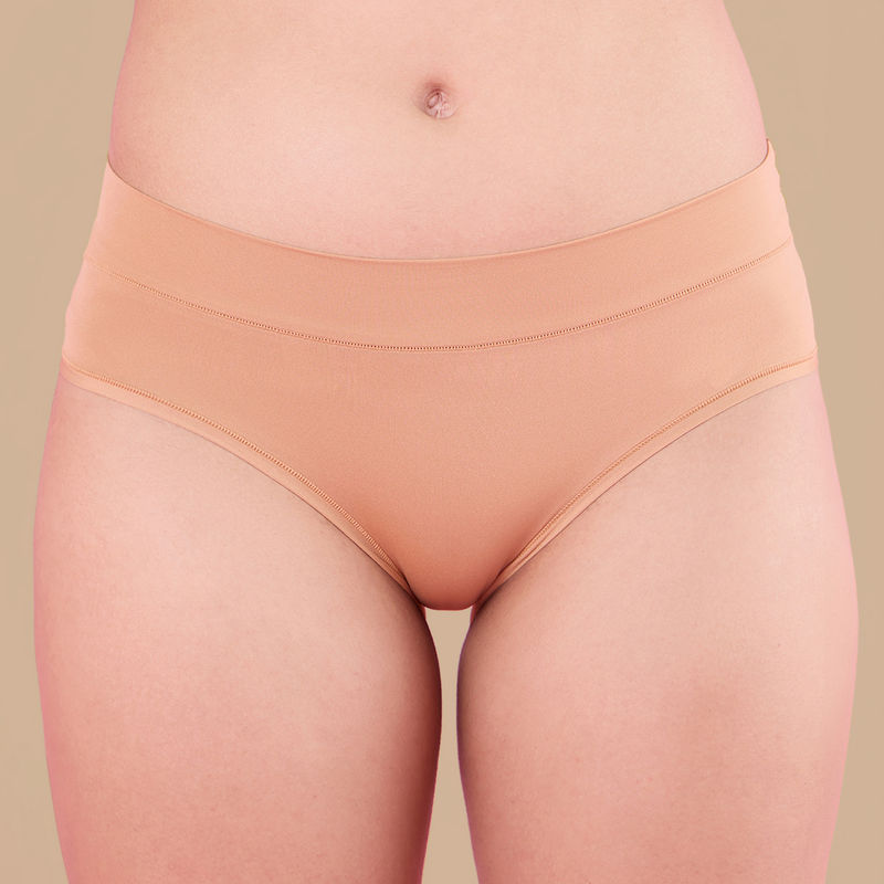 Nykd by Nykaa Super 4 Way Stretch Hipster Panty-NYP342-Tan (L)