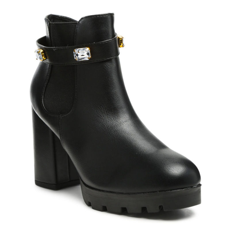 London Rag Embellished Black Boots (EURO 38)