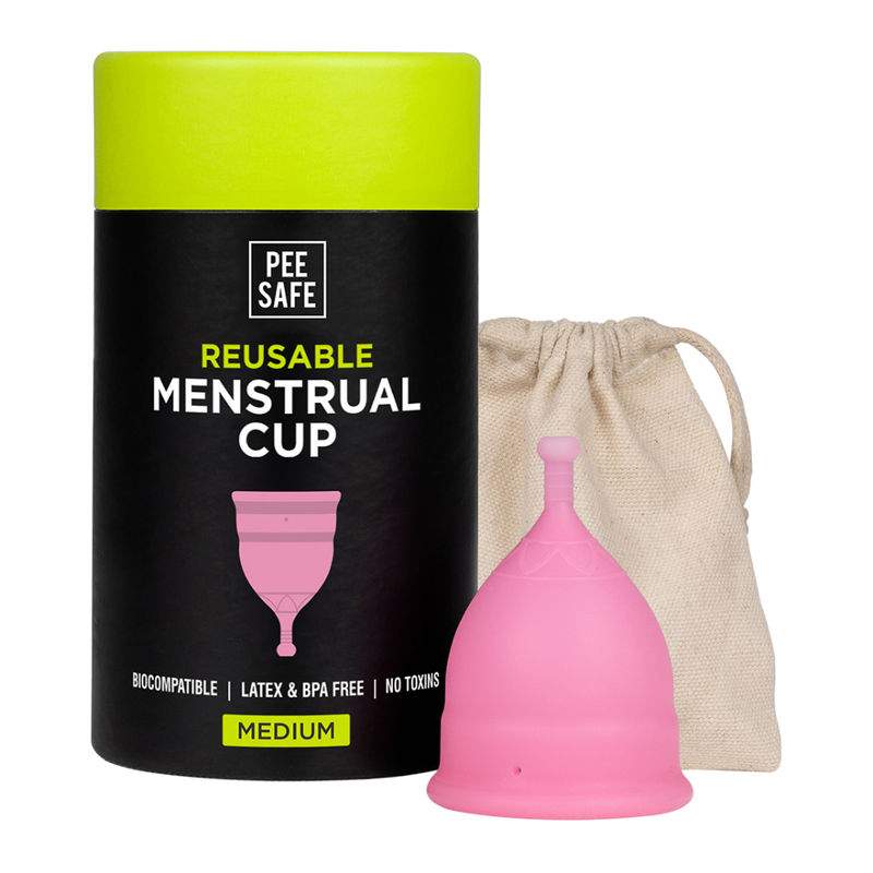 Pee Safe Reusable Menstrual Cup (Medium) - No leakage,Rash-Free & Upto 12 Hours protection