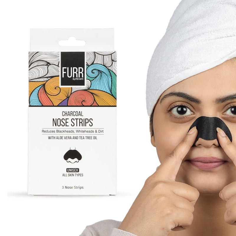 FURR Blackhead Remover Bamboo Charcoal Nose Strips - Pack of 3