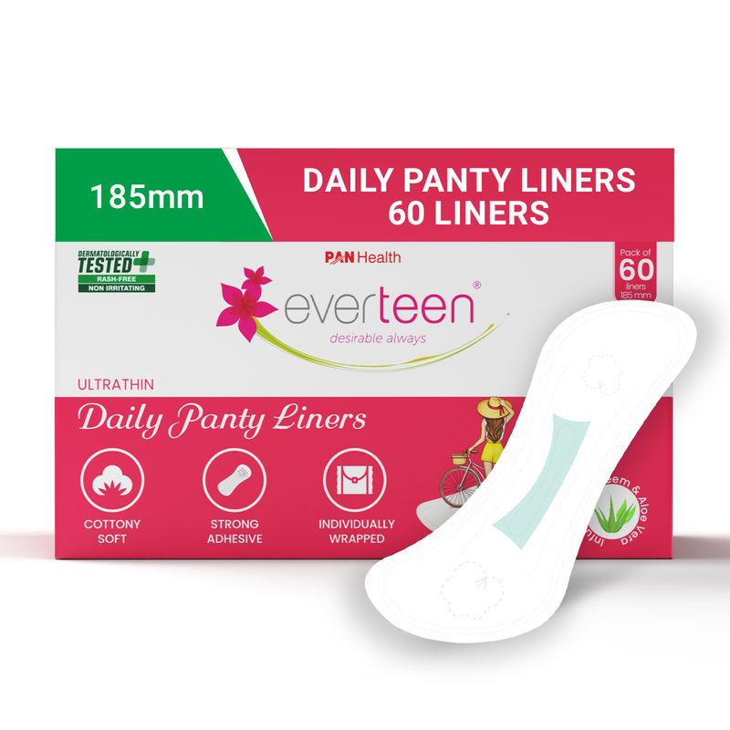 Everteen Daily Panty Liners Infused With Neem Aloe Vera, Odor Control