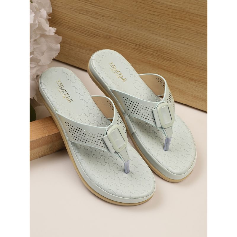 Truffle Collection Green Solid Sandals (UK 3)