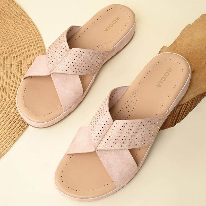 ROCIA Pink Women Casual Comfort Sandals (EURO 36)