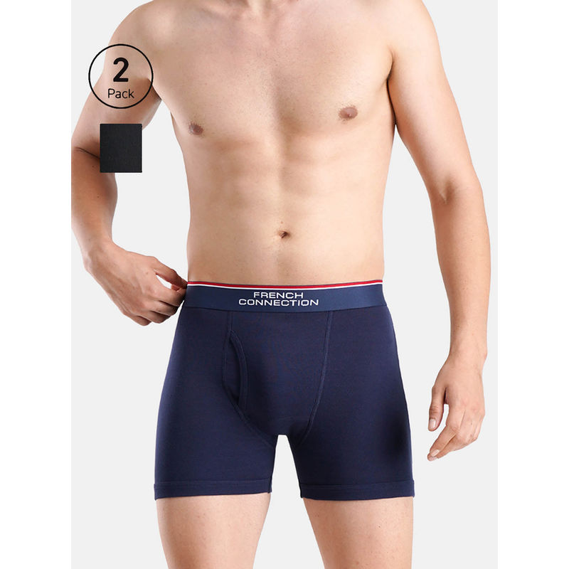 French Connection Regal Baron Men'S Long Trunks (Pack of 2) (S)