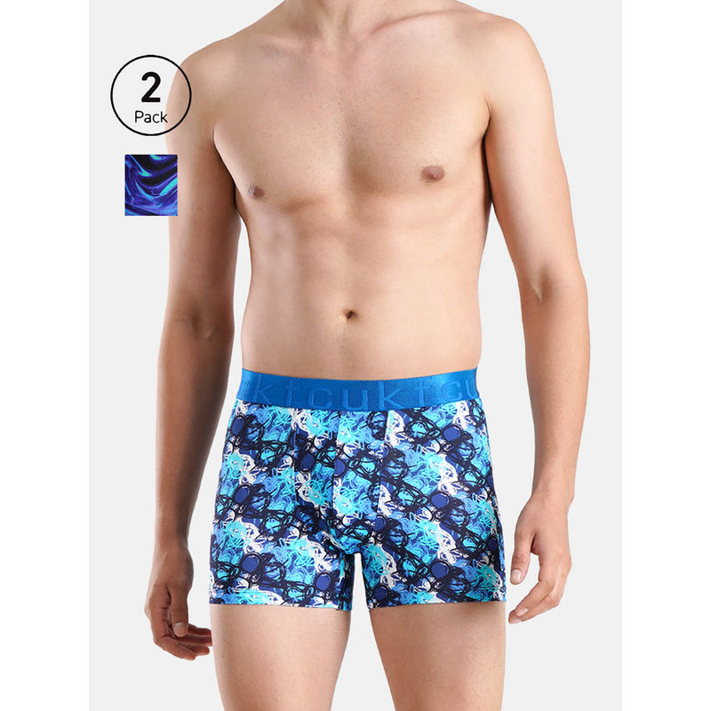 FCUK Flo Brewer Men'S Printed Trunks (Pack of 2) (S)