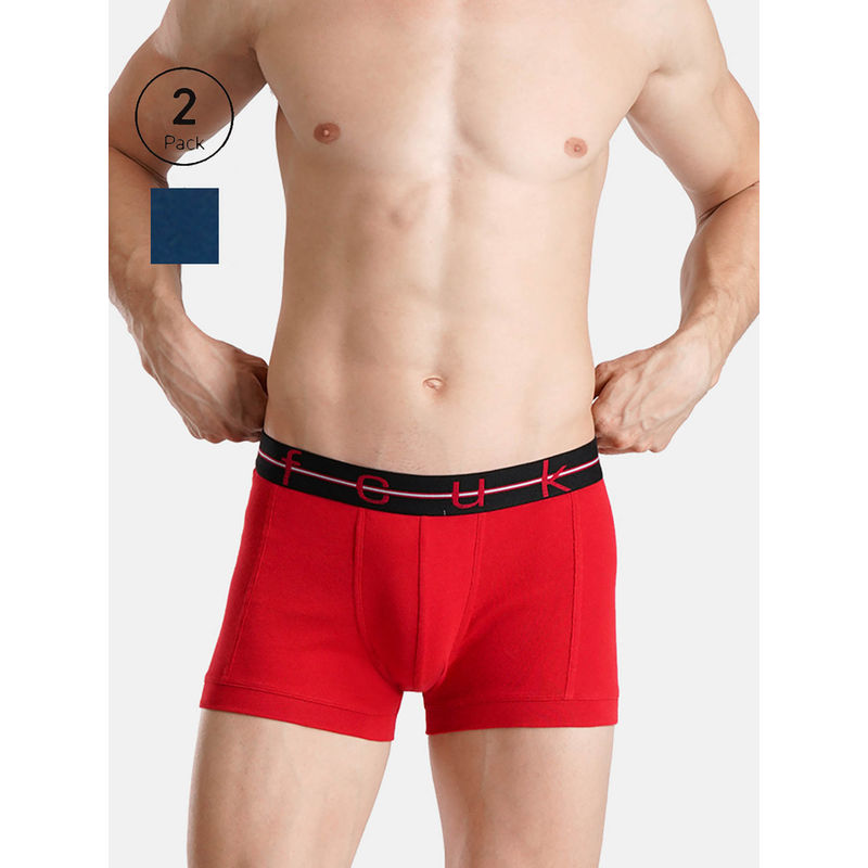 FCUK Play Norwood Men'S Solid Trunks (Pack of 2) (XL)