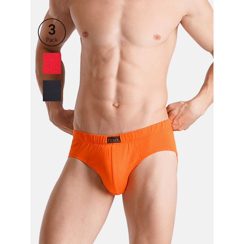 FCUK Play Preston Men'S Briefs (Pack of 3) (S)