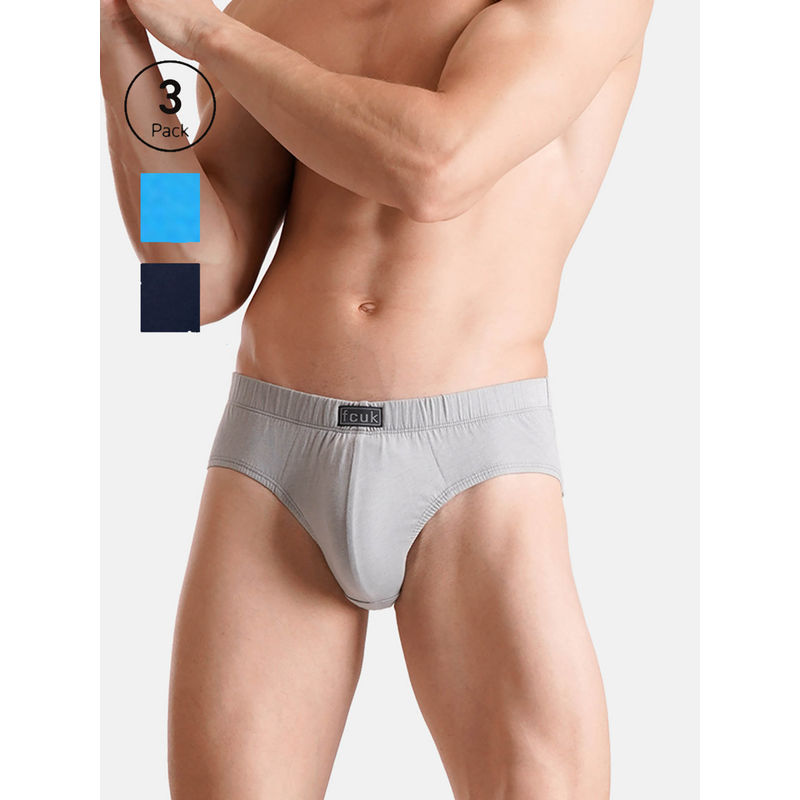 FCUK Play Preston Men'S Briefs (Pack of 3) (L)