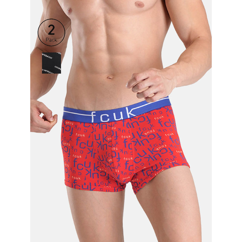 FCUK Flex Tottenham Men'S Printed Trunks (Pack of 2) (XL)