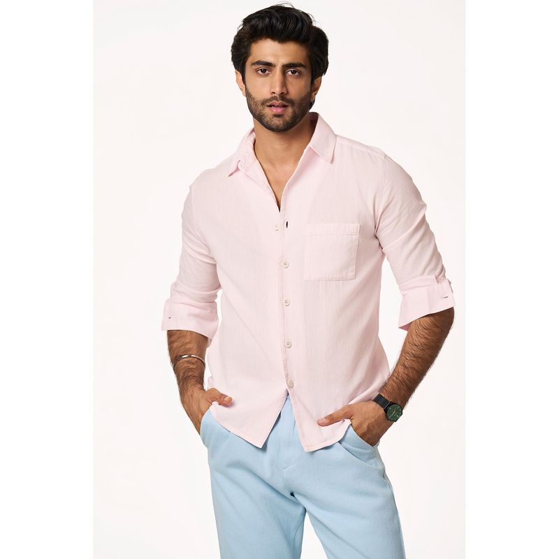TERRA LUNA Alto Lite Full Sleeves Pink Shirt (S)