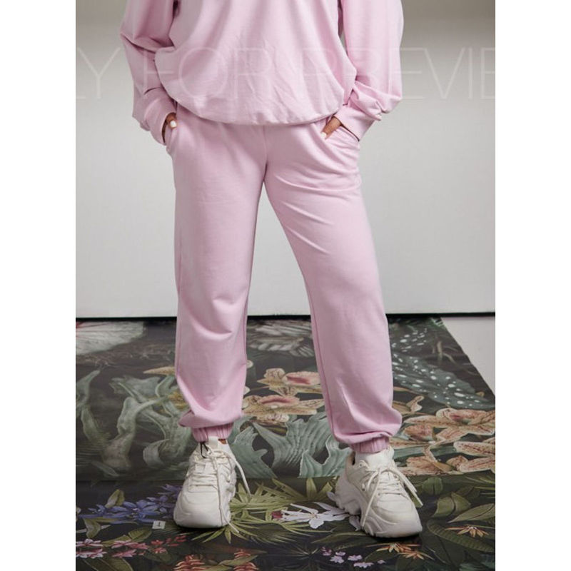 NeceSera Bamboo Terry Pink Travel Joggers (S)