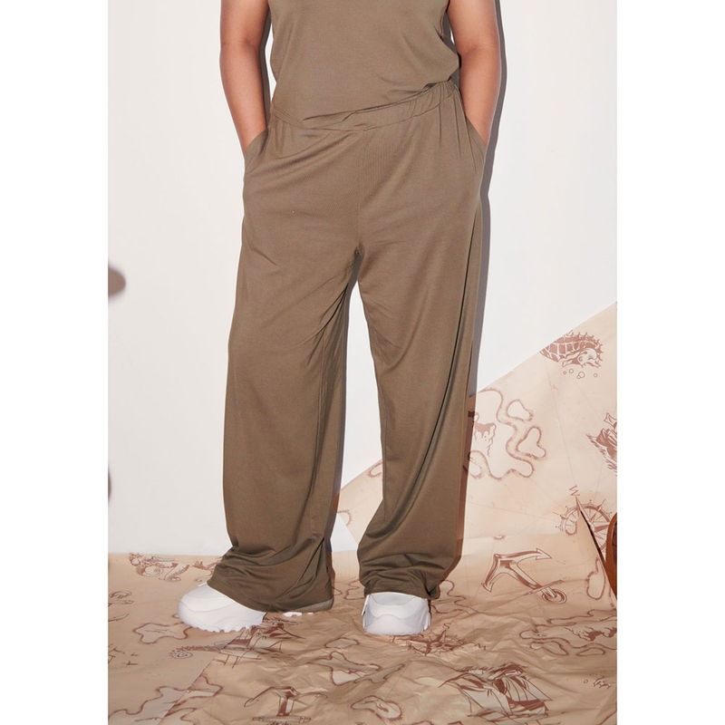 NeceSera Olive Supima Flared Pants (S)