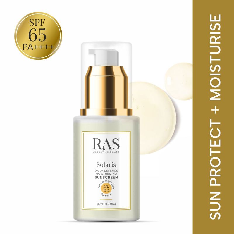 RAS Luxury Skincare Solaris Daily Defence Moisturising Sunscreen SPF 65 PA+++