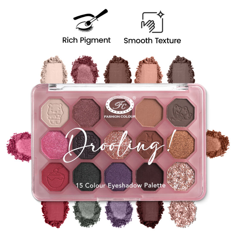 FASHION COLOUR Drooling 15 Colour Eyeshadow Palette