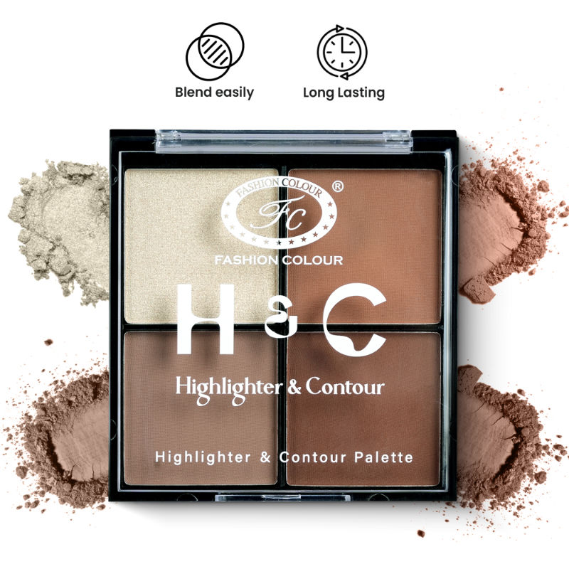 FASHION COLOUR H & C Highlighter & Contour Palette Radiant Glow - Shade 02