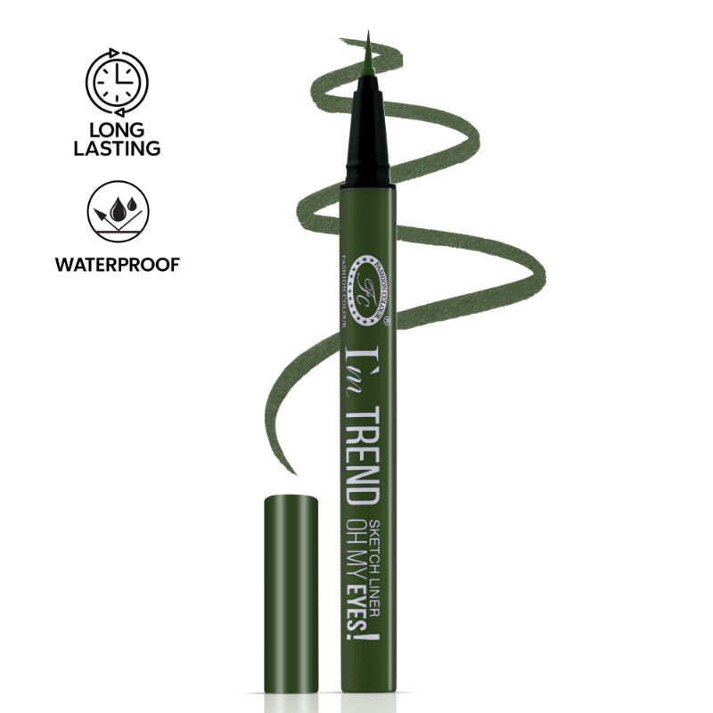 FASHION COLOUR I'M Trend Sketch Eyes Liner - Passion Green