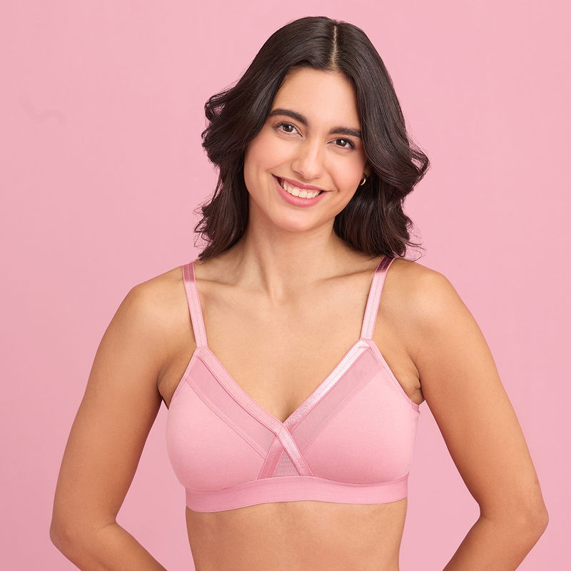 Nykd by Nykaa X-Frame Cotton Support Bra - Blush NYB191 (34C)