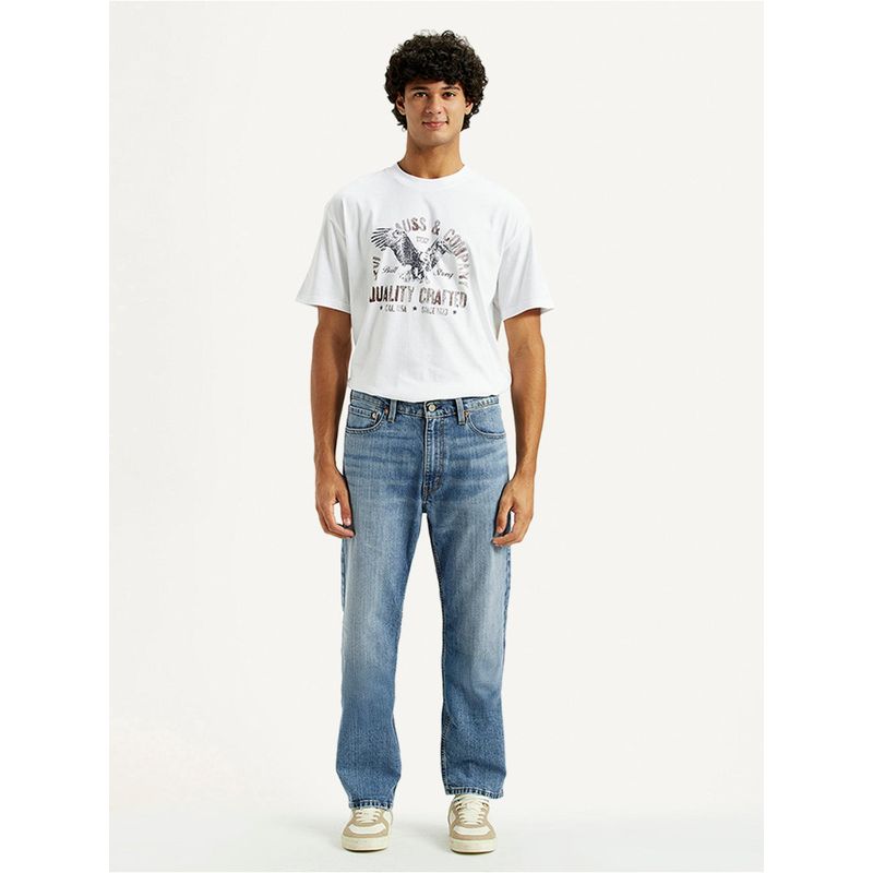 Levi's Men'S 555 Light Indigo Regular Fit Mid Rise Jeans (36)