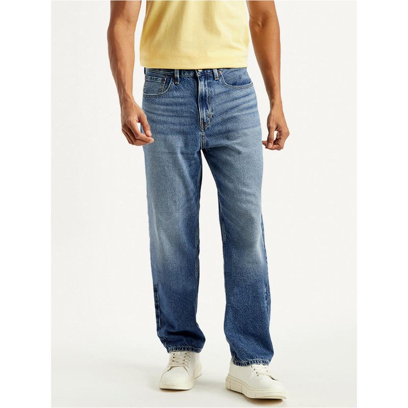 Levi's Men'S 568 Blue Relaxed Fit Mid Rise Jeans (36)