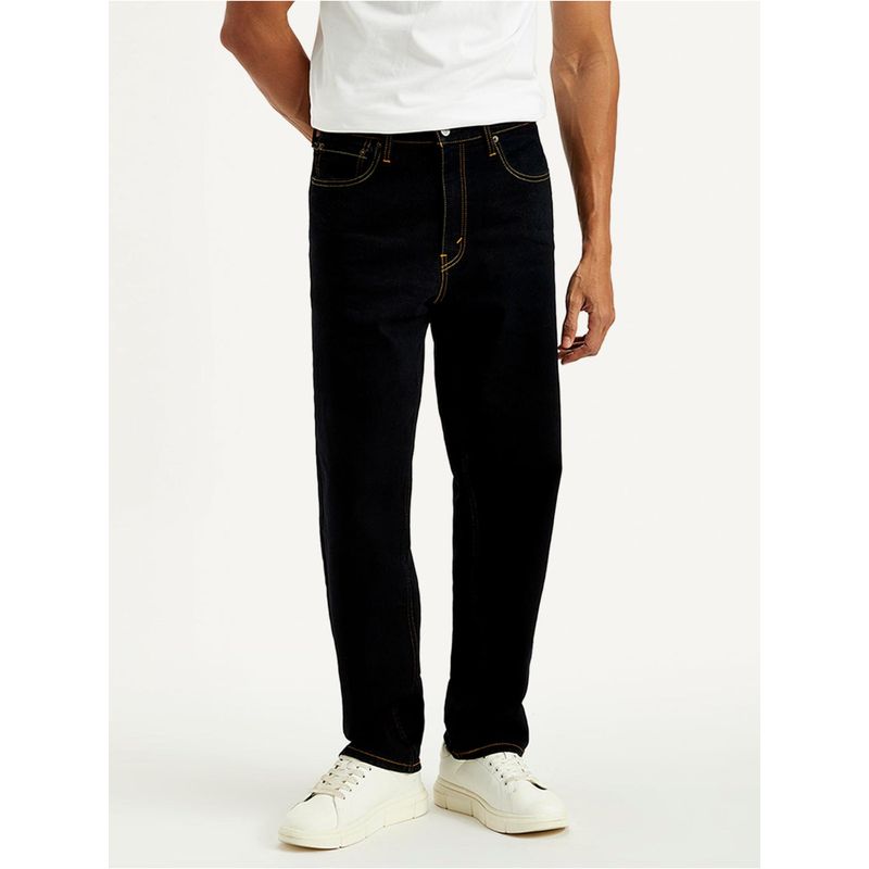 Levi's Men'S 568 Navy Blue Regular Fit Mid Rise Jeans (36)