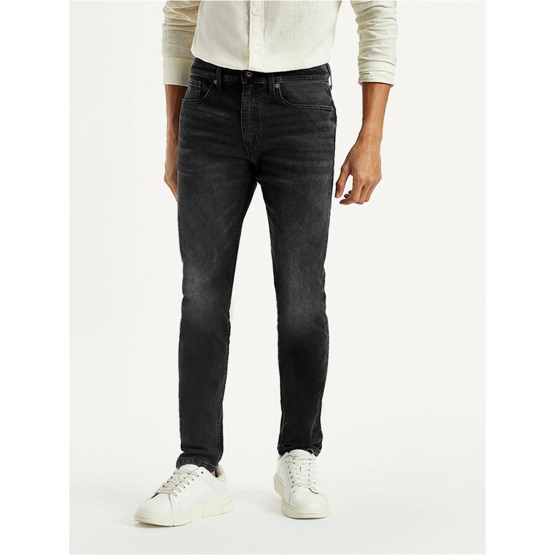 Levi's Men'S 512 Black Slim Tapered Fit Mid Rise Jeans (34)