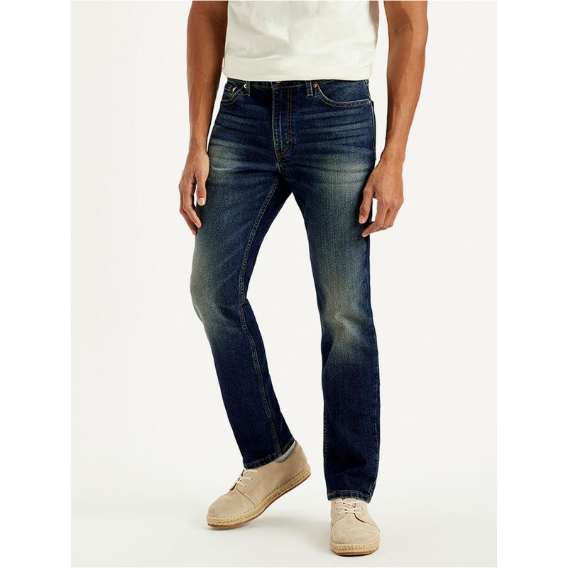 Levi's Men'S 511 Navy Blue Slim Fit Mid Rise Jeans (34)